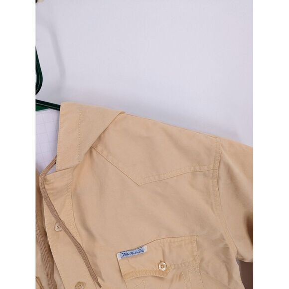 True Religion Men's Western Button Up Hooded Canvas Shirt, Embroidered, 2XL Logo - Picture 9 of 16